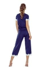 Eldar Eldar dámské viskózové pyžamo ASTER navy blue/ecru velikost S