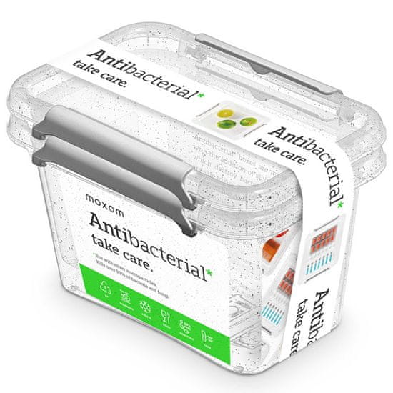 Orplast Krabice Dózy Na Potraviny Léky S Víkem Antibakteriální Hermetická Sada 2X 0,65 L