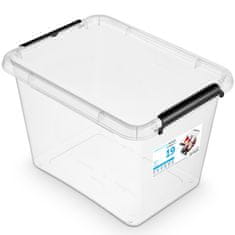 EDANTI Plastový Úložný Box S Víkem Uzavíratelný Krabicka Organiser Na Oblečení 19 L