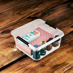 EDANTI Plastový Úložný Box S Víkem Uzavíratelný Krabicka Organiser Na Oblečení 18 L