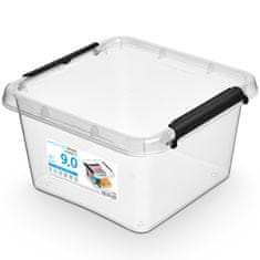 EDANTI Plastový Úložný Box S Víkem Uzavíratelný Krabicka Organiser Na Oblečení 9 L