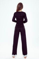 Eldar Dámské pyžamo s dlouhým rukávem a dlouhé kalhoty Arleta Eldar černá ecru M
