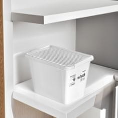 EDANTI Plastový Úložný Box S Víkem Uzavíratelný Krabicka Organiser Na Oblečení Bílý 19 L
