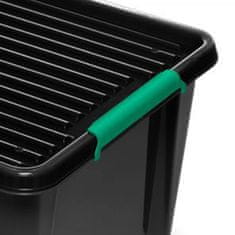 EDANTI Plastový Úložný Eco Box S Víkem Uzavíratelný Organiser Pro Garáž Dílny 32 L