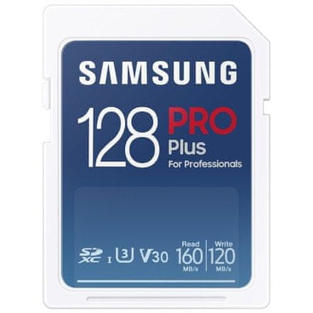Samsung Paměťová karta PRO Plus SDXC (160R/ 120W) 128 GB + USB adaptér