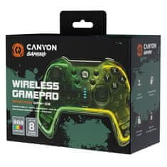 Canyon Gamepad GPW-02 RGB 5v1 (Nintendo Switch, iOS 13.0, Android, PC, PS3) - průhledný