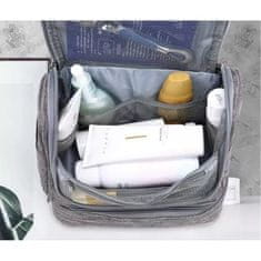 Cestovní organizér na kosmetiku závěsný světle šedý Soulima 23184 taška