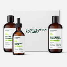 Scandinavian Biolabs Bio-Pilixin Hair Growth Routine pro muže (šampon, kondicionér, sérum) 2x250 ml 1x100 ml