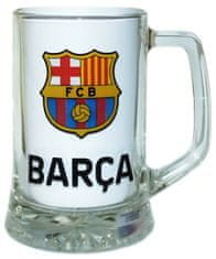 FotbalFans Pivní sklenice FC Barcelona, 500 ml