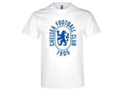 FotbalFans Tričko Chelsea FC, bílé, bavlna | S