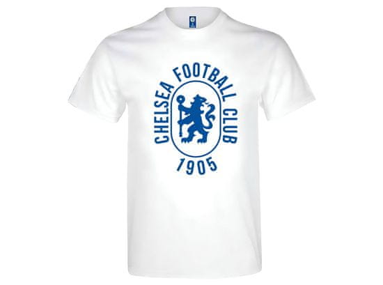 FotbalFans Tričko Chelsea FC, bílé, bavlna