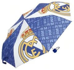 FotbalFans Deštník Real Madrid FC, bílo-modrý, skládací, 104 cm