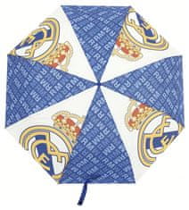 FotbalFans Deštník Real Madrid FC, bílo-modrý, skládací, 104 cm