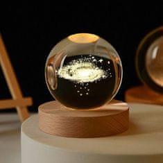 INTEREST Lampička křišťálová koule 3D - Mléčná dráha.