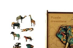 PANTA PLAST Puzzle "Elephant", dřevěné, A4, 90 ks, 0422-0004-01