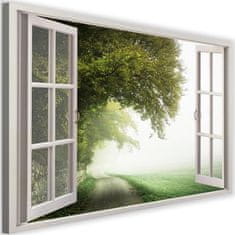 shumee Obraz na plátně, Pohled z okna, mlžný strom - 60x40