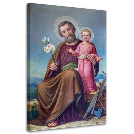 shumee Malba na plátně, Svatý. Josef s Ježíškem Rožňava - 60x90