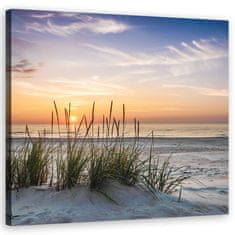 shumee Obraz na plátně, Zapadající slunce na pláži - 30x30