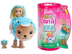 Mattel Barbie Cutie Reveal Chelsea v kostýmu - medvídek v modrém kostýmu delfína HRK27