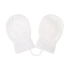 NEW BABY Dětské zimní rukavičky bílé, vel. 56 (0-3m)