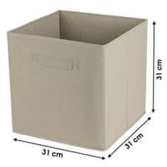 DOCHTMANN Box do kallaxu, úložný box textilní, béžový 31x31x31cm