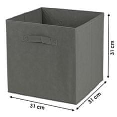 DOCHTMANN Box do kallaxu, úložný box textilní, tmavě šedý 31x31x31cm