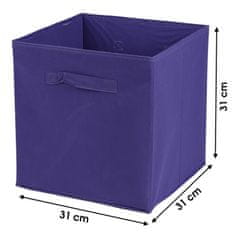 DOCHTMANN Box do kallaxu, úložný box textilní, fialový 31x31x31cm