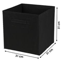 DOCHTMANN Box do kallaxu, úložný box textilní, černý 31x31x31cm