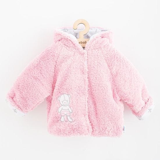 NEW BABY Zimní kabátek Nice Bear růžový, vel.