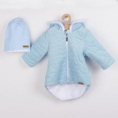 NICOL Zimní kojenecký kabátek s čepičkou Nicol Kids Winter modrý, vel. 56 (0-3m) Modrá