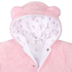 NEW BABY Zimní kabátek Nice Bear růžový, vel. 80 (9-12m) Růžová