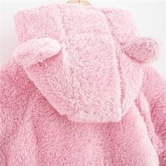 NEW BABY Zimní kabátek Nice Bear růžový, vel. 80 (9-12m) Růžová