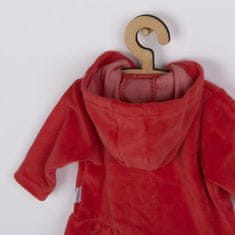 NEW BABY Semišková mikinka s kapucí Baby červená, vel. 62 (3-6m) Červená