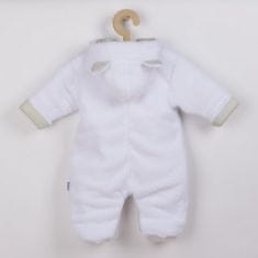 NEW BABY Luxusní dětský zimní overal Snowy collection, vel. 56 (0-3m) Bílá