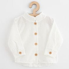 NEW BABY Kojenecká mušelínová košile Soft dress béžová 62 (3-6m) Béžová