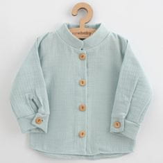 NEW BABY Kojenecká mušelínová košile Soft dress mátová 68 (4-6m) Dle obrázku