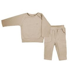 KOALA Kojenecké tričko s dlohým rukávem a tepláčky Bello beige 62 (3-6m) Béžová