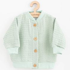 NEW BABY Kojenecký mušelínový kabátek Comfort clothes šalvějová 68 (4-6m) Zelená