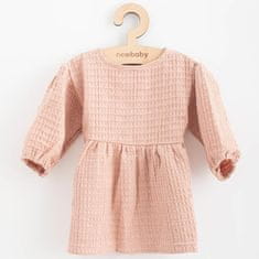 NEW BABY Kojenecké mušelínové šaty Comfort clothes růžová 86 (12-18m) Růžová