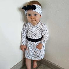 NEW BABY Kojenecké bavlněné šatičky s čelenkou Teresa II, vel. 62 (3-6m) Bílá