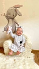 NEW BABY Kojenecké bavlněné šatičky s čelenkou Teresa, vel. 80 (9-12m) Bílá
