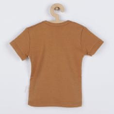 NICOL Kojenecké bavlněné tričko Miki 74 (6-9m) Hnědá