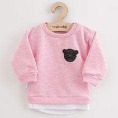 NEW BABY Kojenecká souprava tričko a tepláčky Brave Bear ABS růžová 74 (6-9m) Růžová