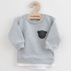 NEW BABY Kojenecká souprava tričko a tepláčky Brave Bear ABS šedá 86 (12-18m) Šedá