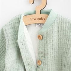 NEW BABY Kojenecký mušelínový kabátek Comfort clothes šalvějová 68 (4-6m) Zelená