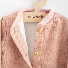 NEW BABY Kojenecký mušelínový kabátek Comfort clothes růžová 80 (9-12m) Růžová