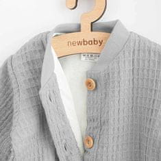 NEW BABY Kojenecký mušelínový kabátek Comfort clothes šedá 68 (4-6m) Šedá