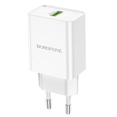 MobilPouzdra.cz Borofone síťová nabíječka BN5 Jingrui - USB - QC 3.0 18W , barva bílá