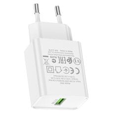 MobilPouzdra.cz Borofone síťová nabíječka BN5 Jingrui - USB - QC 3.0 18W , barva bílá