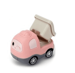 Tulimi Stavební mini autíčko na setrvačník - růžové, 5x4cm